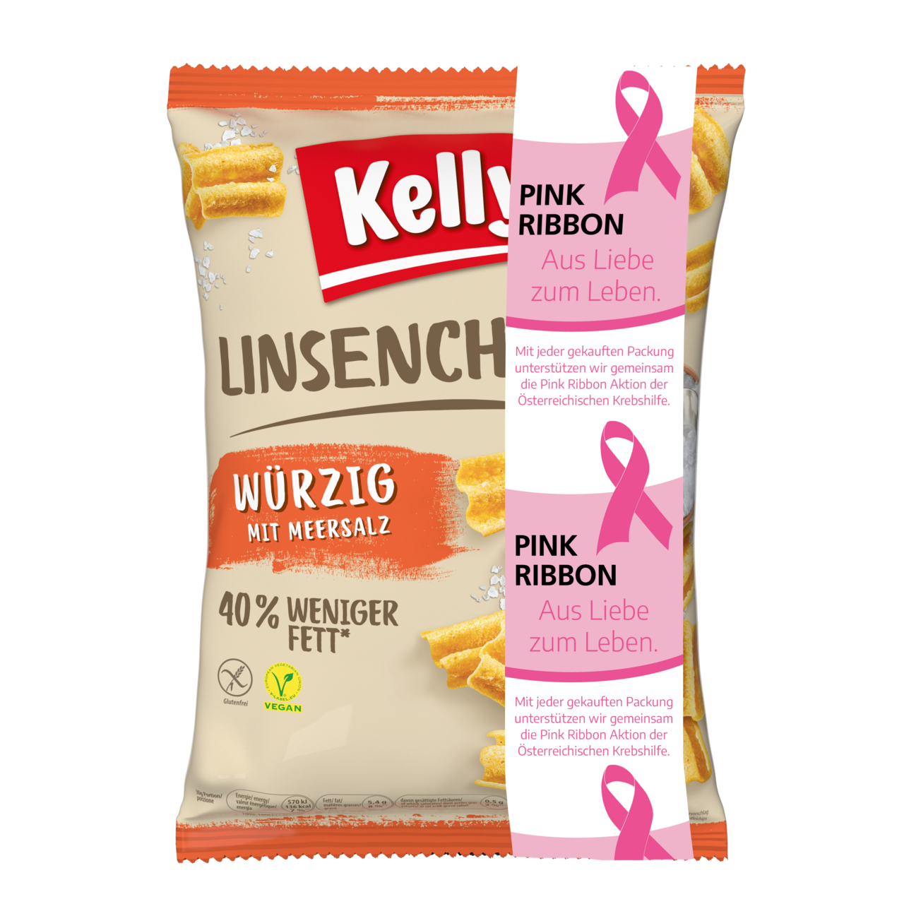 Kelly's Linsenchips Meersalz Pink Ribbon