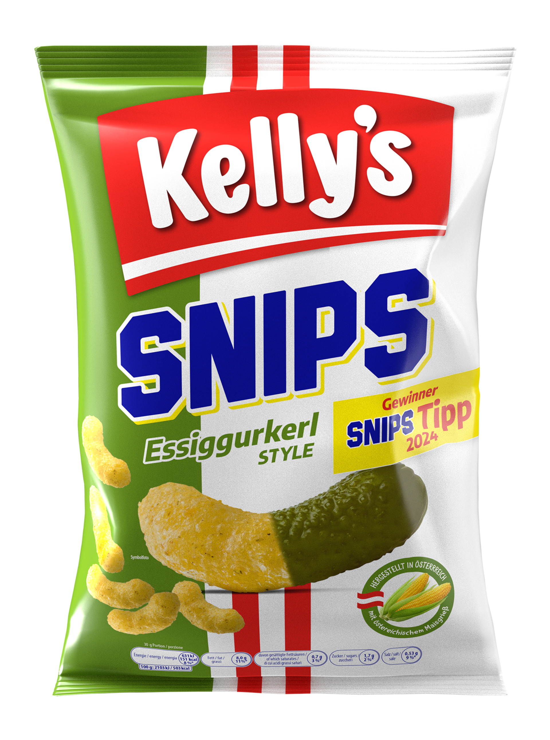 Kelly's Snips mit Essiggurkerl-Geschmack