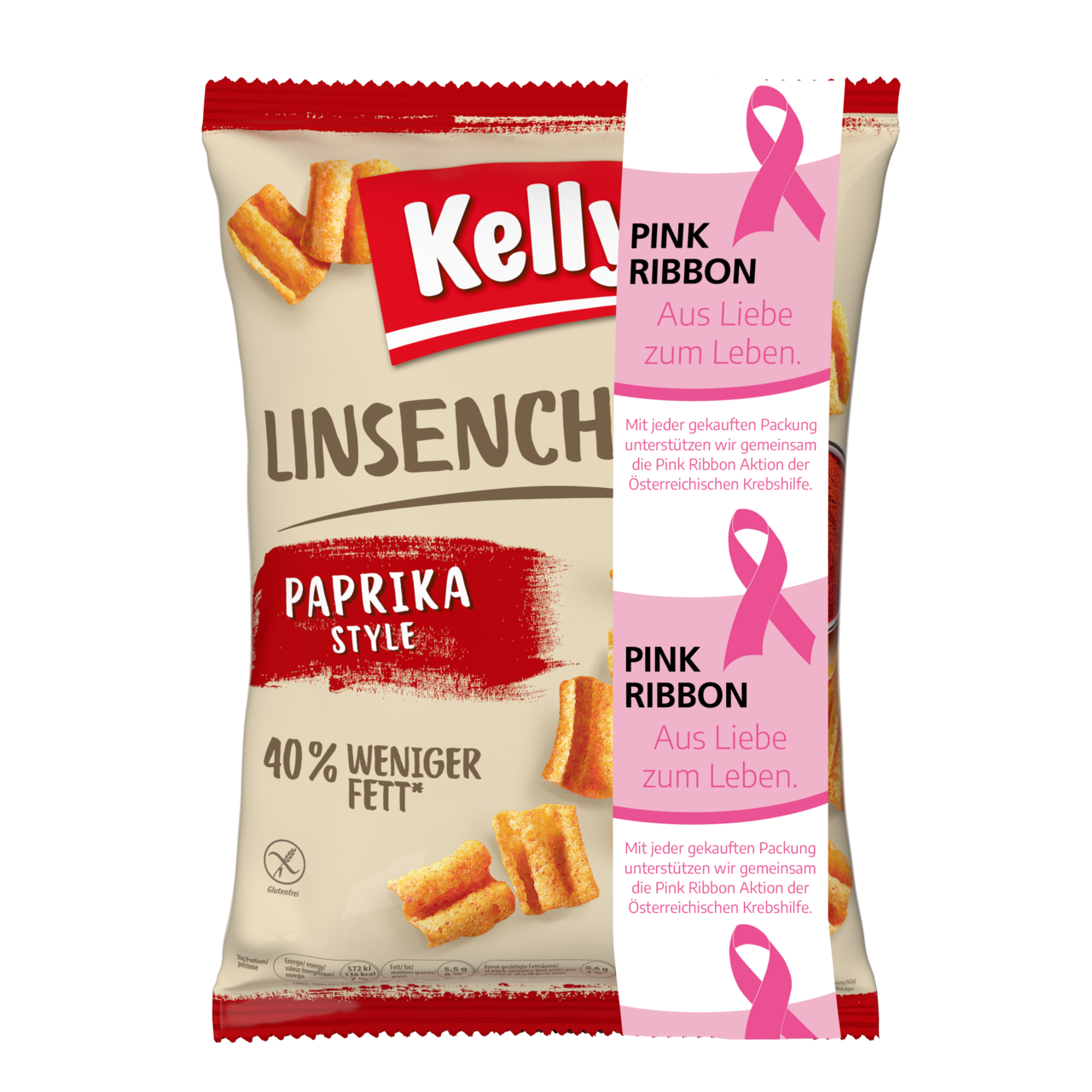 Kelly's Linsenchips Paprika Pink Ribbon